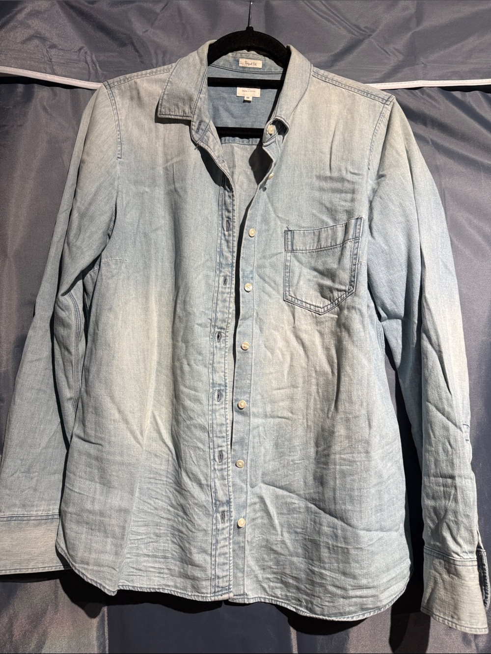 J. Crew Light Blue Denim Button-Down Shirt